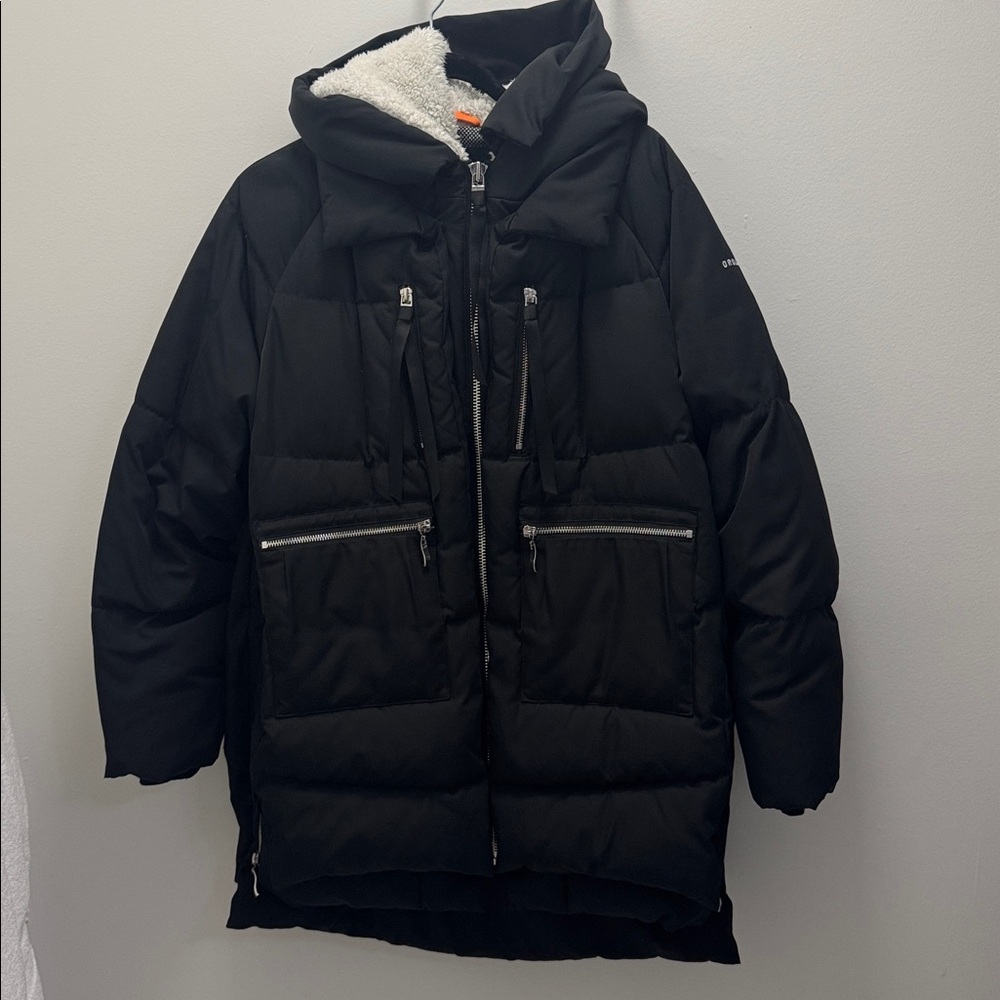 Women's Orolay Thickened Down Jacket Black Hooded